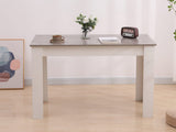 Dining Tables: Dining Table Rectangular Wooden 120M-Grey&amp;White