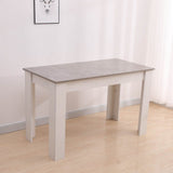 Dining Tables: Dining Table Rectangular Wooden 120M-Grey&amp;White