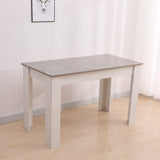 Dining Tables: Dining Table Rectangular Wooden 120M-Grey&amp;White