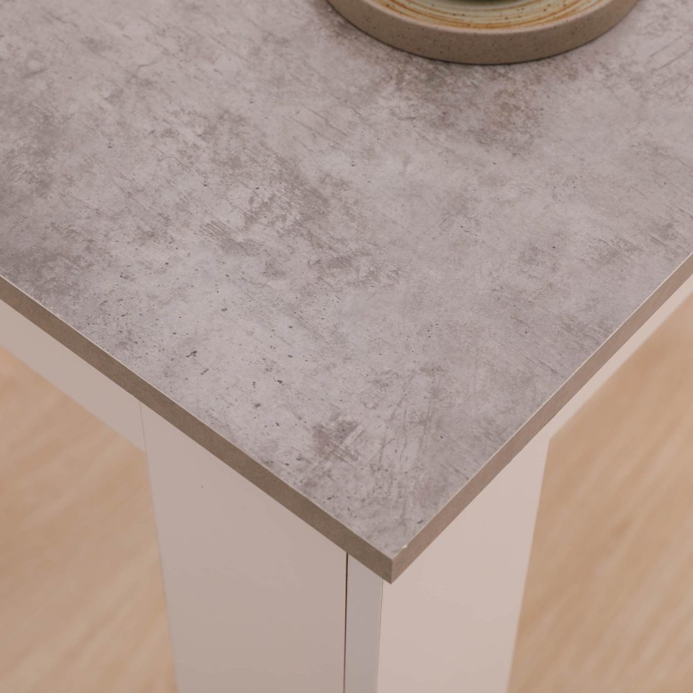 Dining Tables: Dining Table Rectangular Wooden 120M-Grey&amp;White