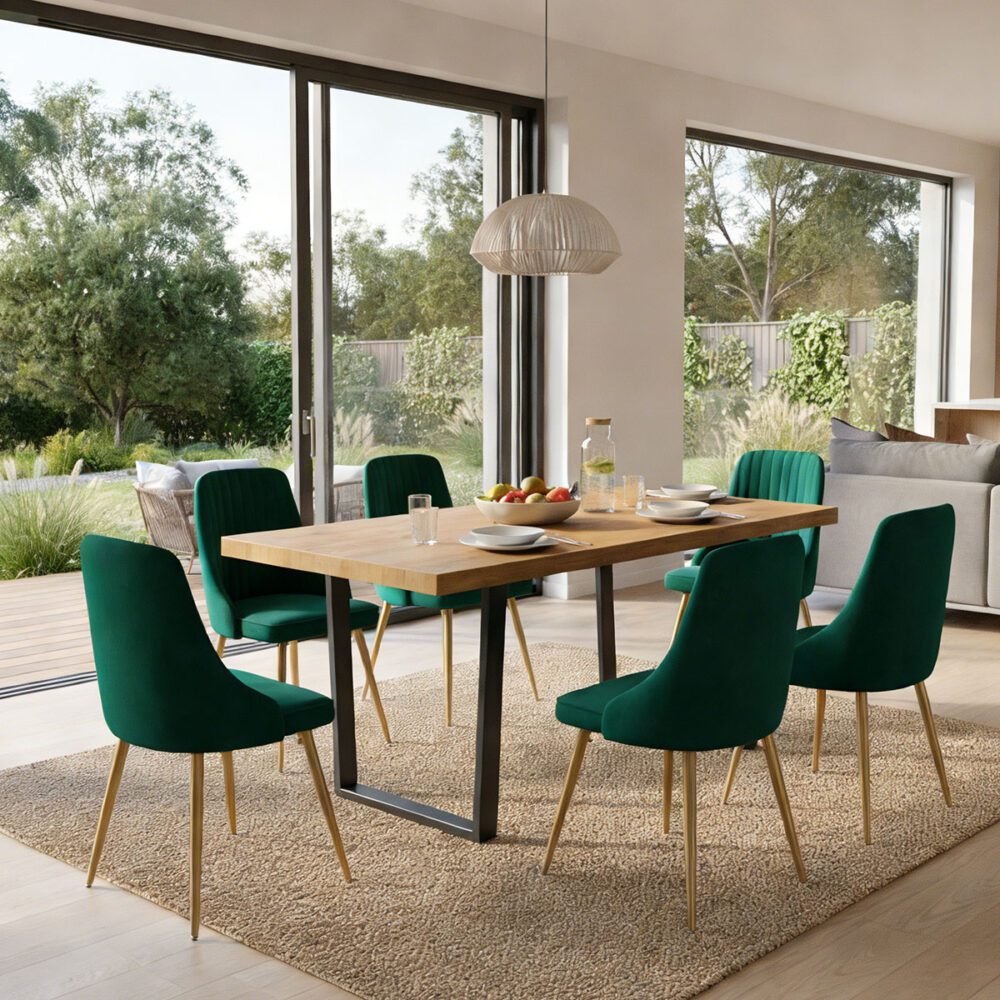 Dining Set: Gourmet Glamour: The Natural&Velvet Dining Set