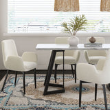 Dining Tables: Rectangular Marble-Effect Table