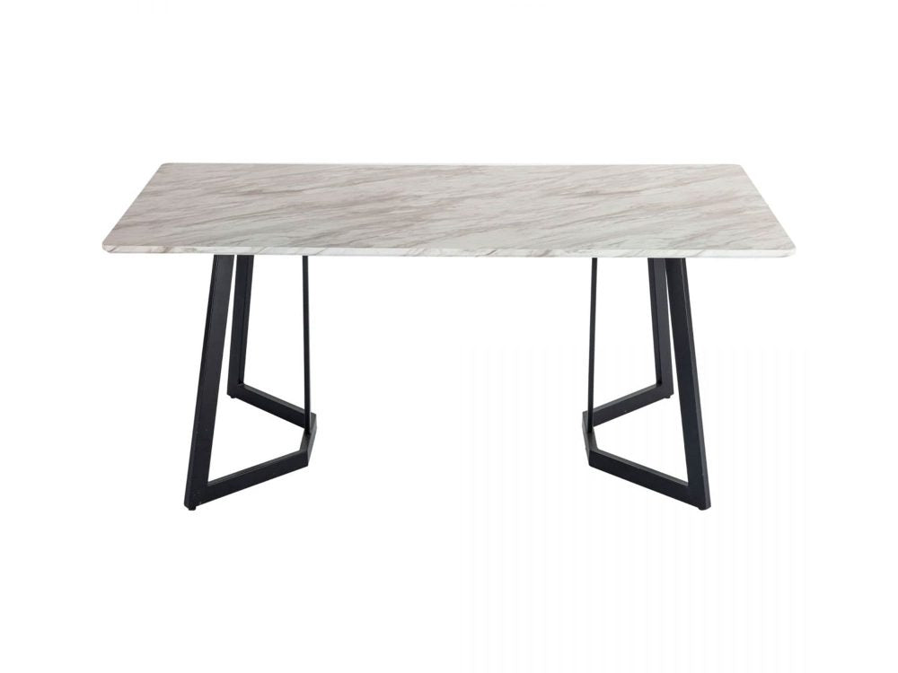 Dining Tables: Rectangular Marble-Effect Table