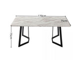Dining Tables: Rectangular Marble-Effect Table
