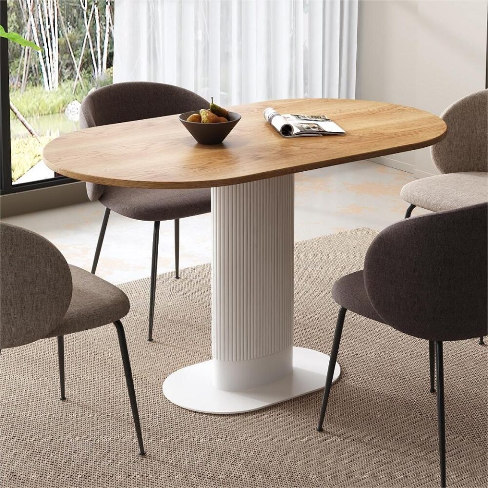 Dining Tables: Clara Gather Round Oval Dining Table