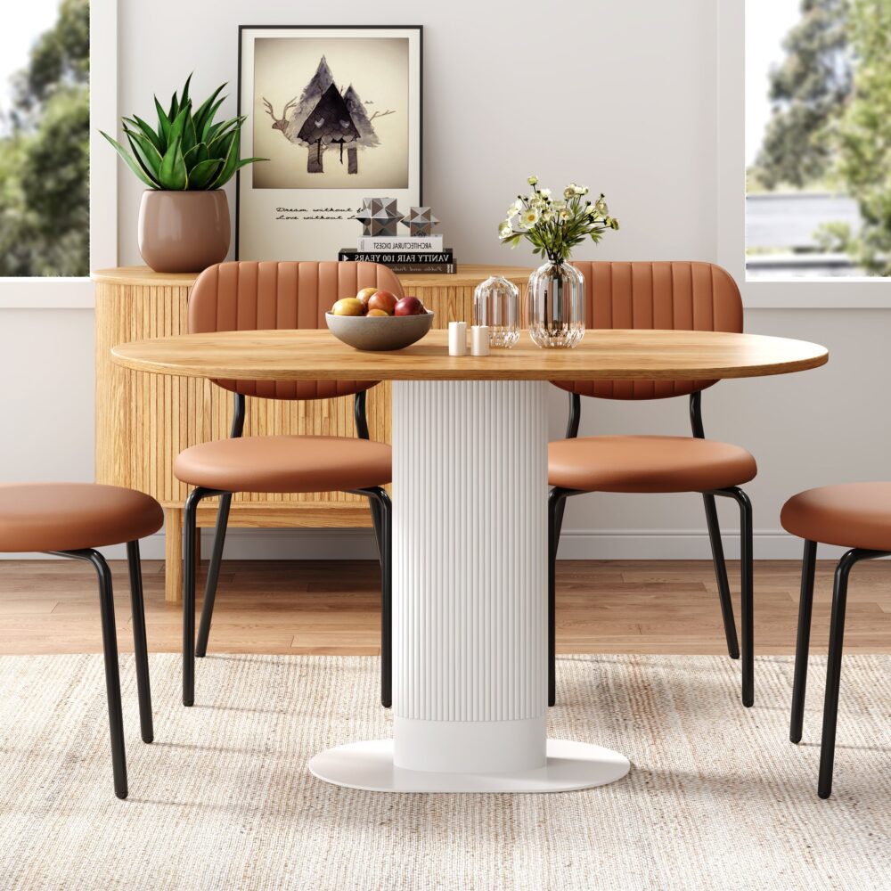 Dining Tables: Clara Gather Round Oval Dining Table