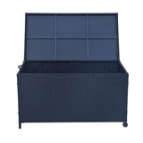 Outdoor Furniture Accessories: Outdoor PE Wicker Storage Box Garden 320L-Black