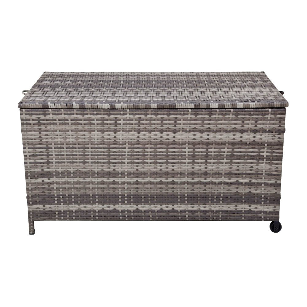 Outdoor Furniture Accessories: Outdoor PE Wicker Storage Box Garden 320L-Grey