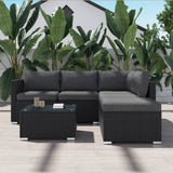 Outdoor Sofas & Lounge Sets: Ottoman-Style Outdoor Lounge Set in Black