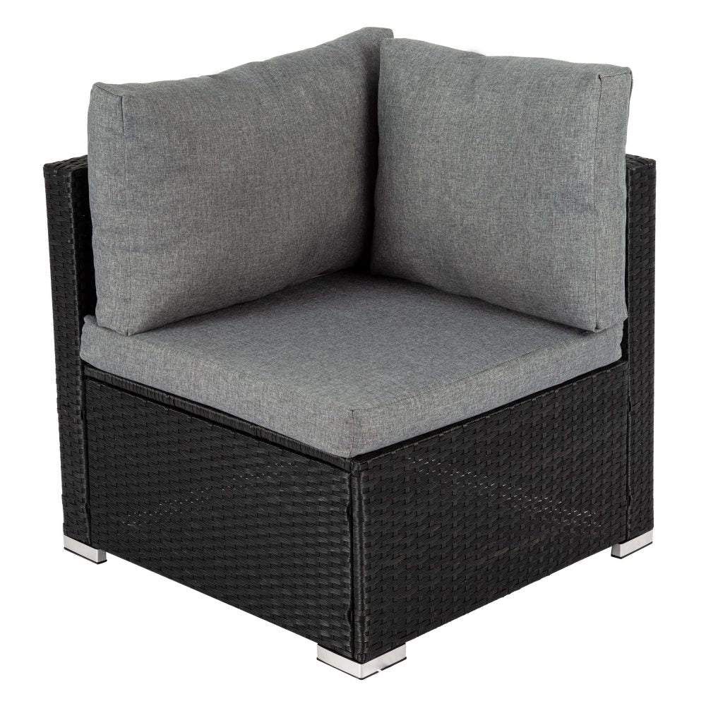 Outdoor Sofas & Lounge Sets: Ottoman-Style Outdoor Lounge Set in Black