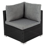 Outdoor Sofas & Lounge Sets: Ottoman-Style Outdoor Lounge Set in Black