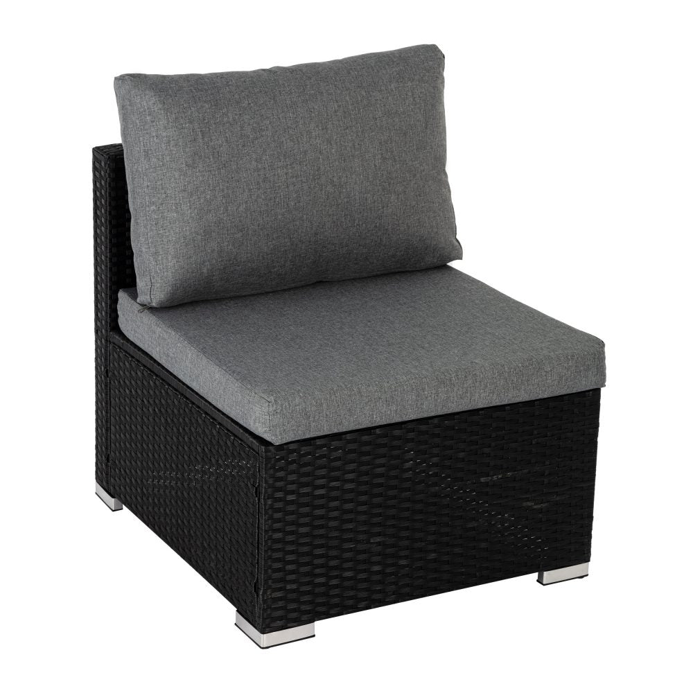 Outdoor Sofas & Lounge Sets: Ottoman-Style Outdoor Lounge Set in Black