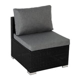 Outdoor Sofas & Lounge Sets: Ottoman-Style Outdoor Lounge Set in Black