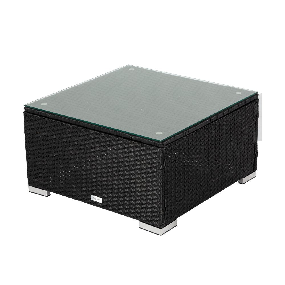 Outdoor Sofas & Lounge Sets: Ottoman-Style Outdoor Lounge Set in Black