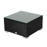 Outdoor Sofas & Lounge Sets: Ottoman-Style Outdoor Lounge Set in Black