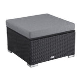 Outdoor Sofas & Lounge Sets: Ottoman-Style Outdoor Lounge Set in Black