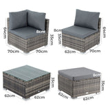 Outdoor Sofas & Lounge Sets: Ottoman-Style Outdoor Lounge Set in Black