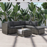 Outdoor Sofas & Lounge Sets: Ottoman-Style Outdoor Lounge Set in Grey