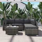 Outdoor Sofas & Lounge Sets: Ottoman-Style Outdoor Lounge Set in Grey