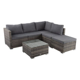 Outdoor Sofas & Lounge Sets: Ottoman-Style Outdoor Lounge Set in Grey
