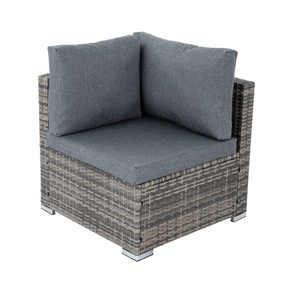 Outdoor Sofas & Lounge Sets: Ottoman-Style Outdoor Lounge Set in Grey