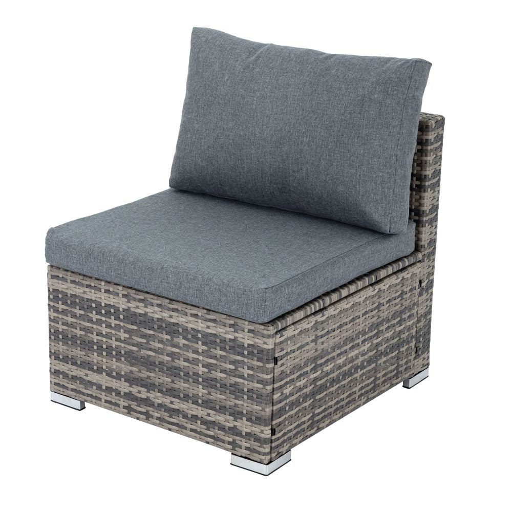 Outdoor Sofas & Lounge Sets: Ottoman-Style Outdoor Lounge Set in Grey