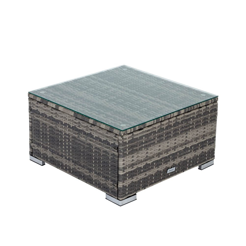 Outdoor Sofas & Lounge Sets: Ottoman-Style Outdoor Lounge Set in Grey