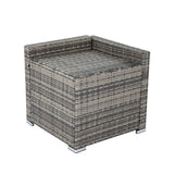 Outdoor Sofas & Lounge Sets: Large Modular Outdoor Ottoman Lounge Set in Grey