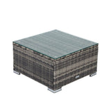 Outdoor Sofas & Lounge Sets: Large Modular Outdoor Ottoman Lounge Set in Grey