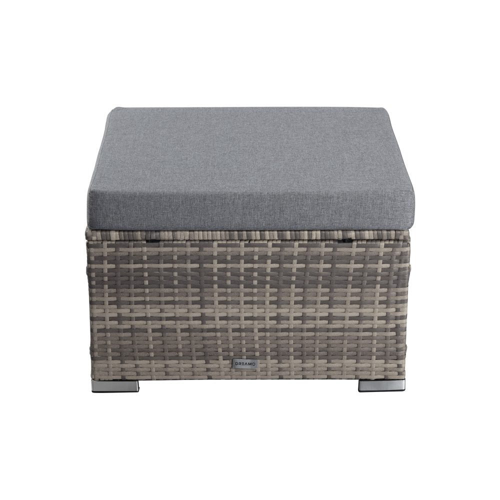 Outdoor Sofas & Lounge Sets: Large Modular Outdoor Ottoman Lounge Set in Grey