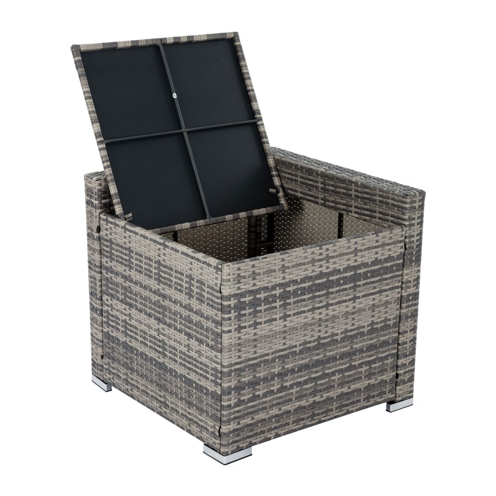 Outdoor Sofas & Lounge Sets: 8PCS Outdoor Furniture Modular Lounge Sofa Lizard-Grey