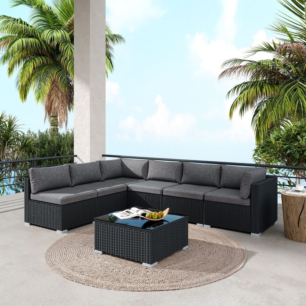 Outdoor Sofas & Lounge Sets: Veranda Fancy Grande Sofa Set