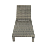 Outdoor Sofas & Lounge Sets: Grey Rattan Sunbed with Adjustable Recline