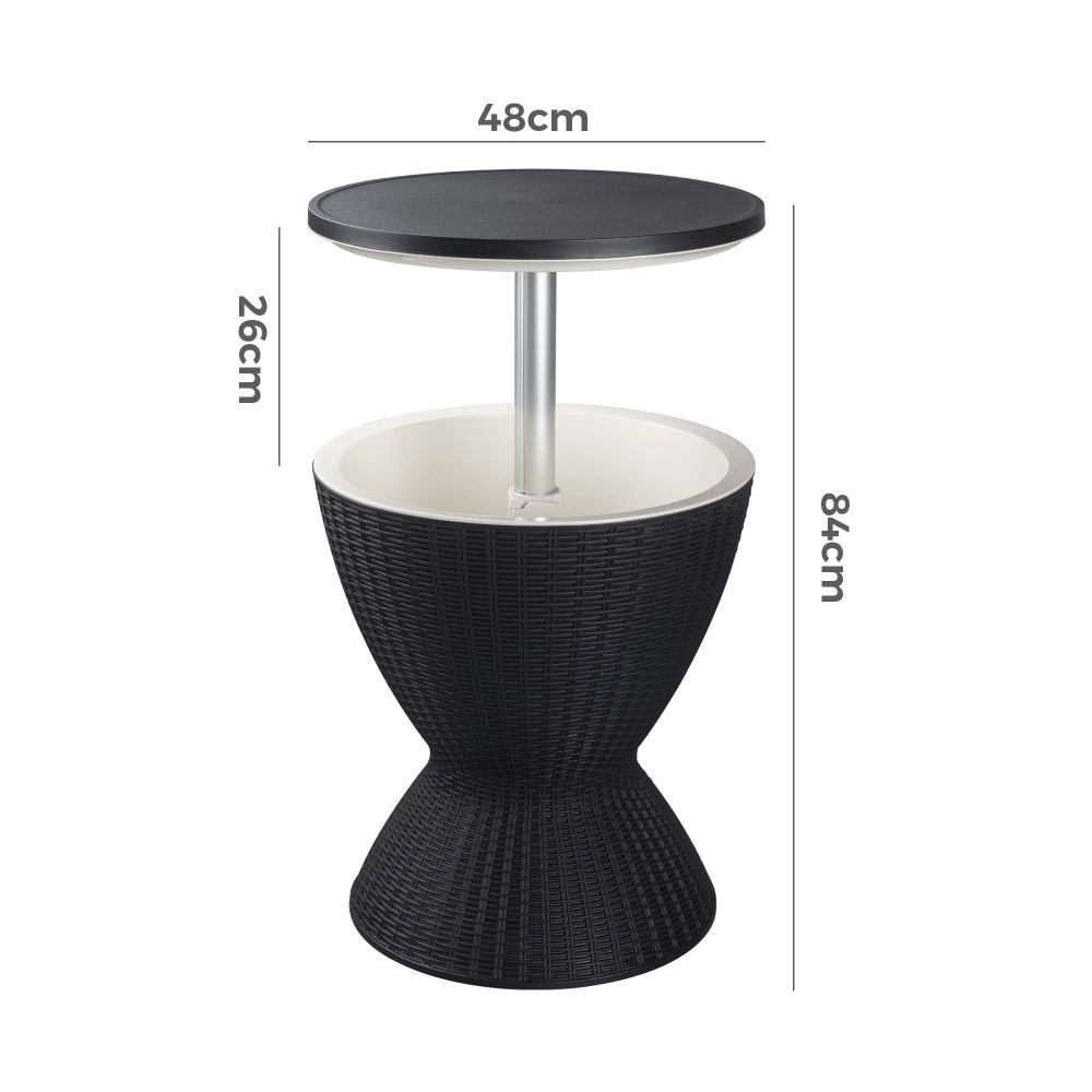 Outdoor Furniture Accessories: Garden Ice Cooler Table (Black)