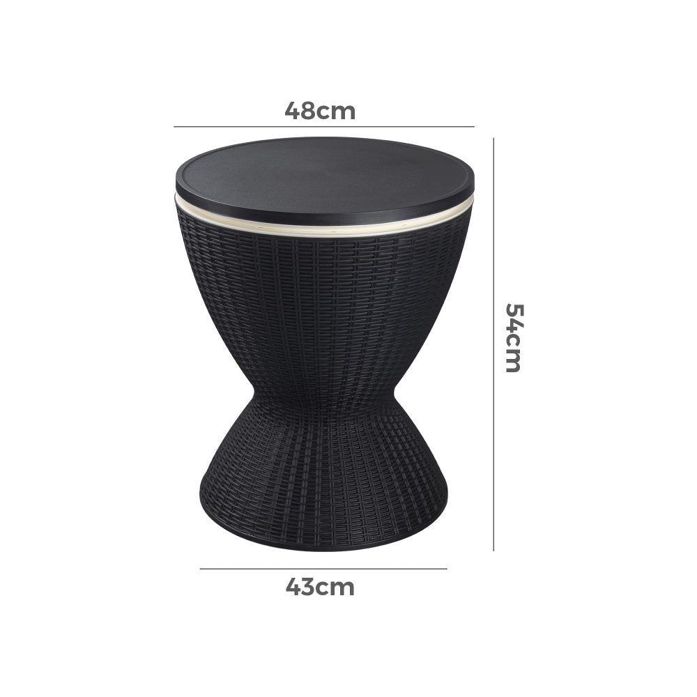 Outdoor Furniture Accessories: Garden Ice Cooler Table (Black)