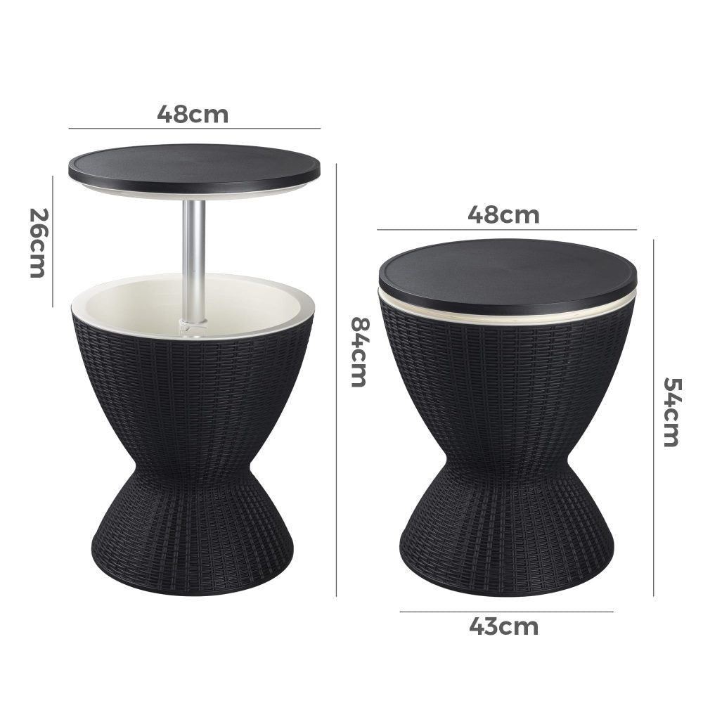 Outdoor Furniture Accessories: Garden Ice Cooler Table (Black)