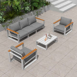 Outdoor Sofas & Lounge Sets: 5 Seater Grandeur Lounge Suite  White