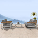 Outdoor Sofas & Lounge Sets: 5 Seater Grandeur Lounge Suite  White