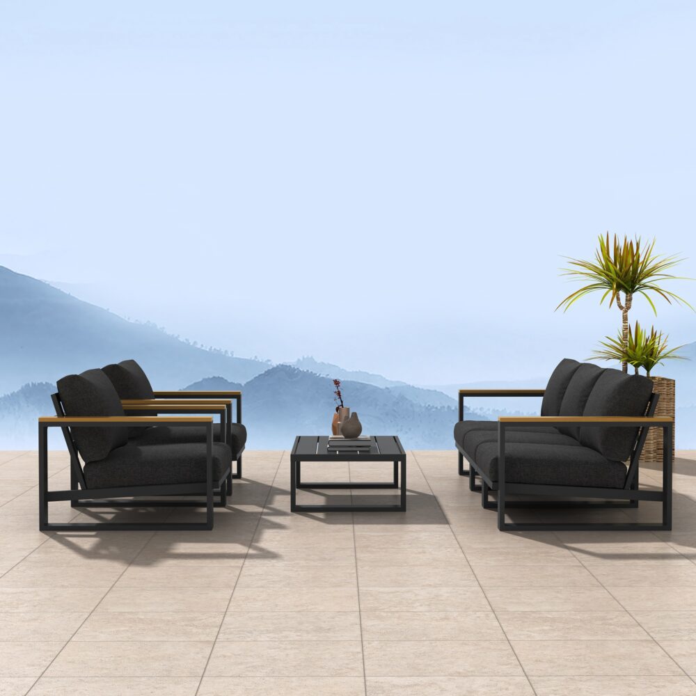 Outdoor Sofas & Lounge Sets: 5 Seater Grandeur Lounge Suite  White