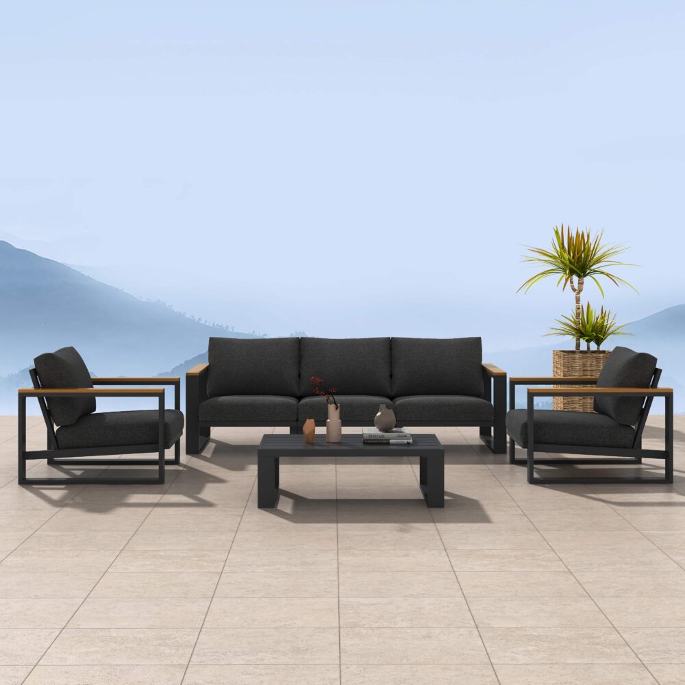 Outdoor Sofas & Lounge Sets: 5 Seater Grandeur Lounge Suite  White