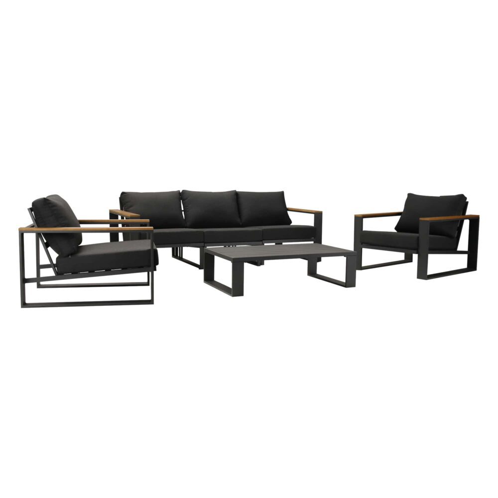 Outdoor Sofas & Lounge Sets: 5 Seater Grandeur Lounge Suite  White
