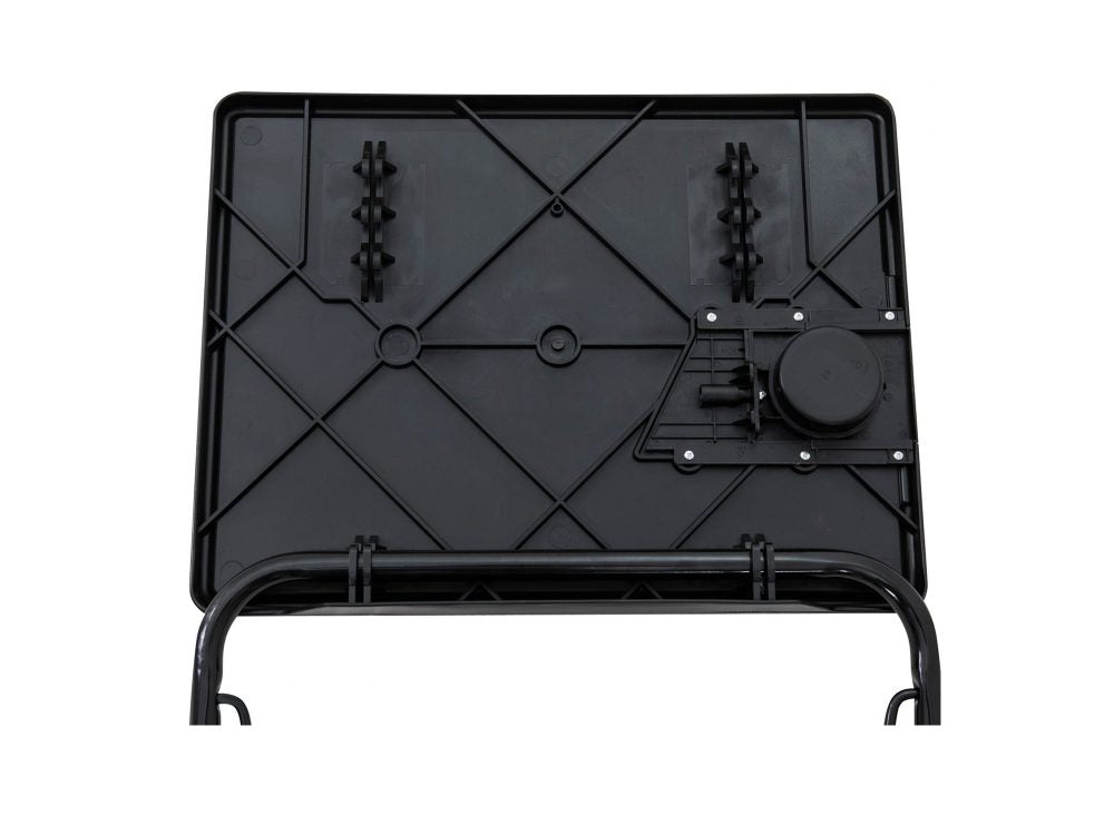 Side Tables: Foldable Table Adjustable Tray Laptop Desk with Removable Cup Holder-Black