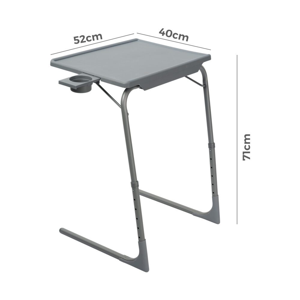Side Tables: Anywhere Laptop Pro Desk in Silver Grey
