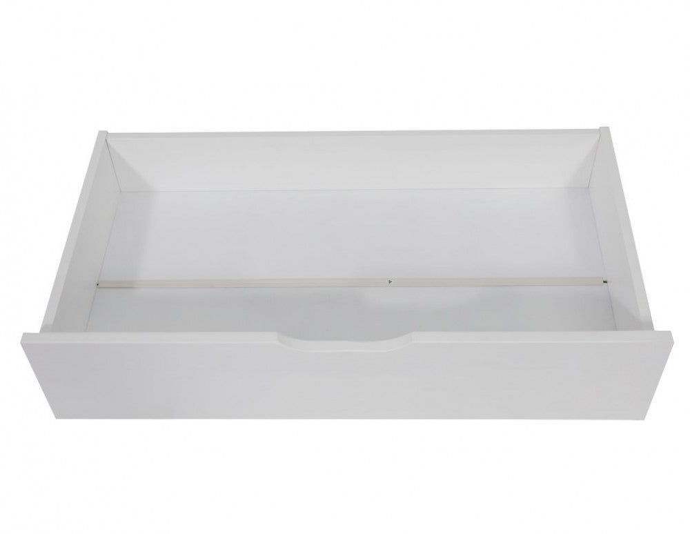 Beds & Bed Frames: 2 x Wooden Bed Frame Storage Trundle Drawers-White