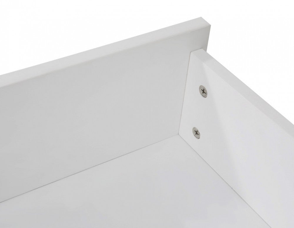 Beds & Bed Frames: 2 x Wooden Bed Frame Storage Trundle Drawers-White