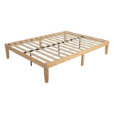 Beds & Bed Frames: Warm Wooden Natural Bed Base Frame  Double
