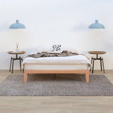 Beds & Bed Frames: Warm Wooden Natural Bed Base Frame  Double