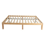 Beds & Bed Frames: Warm Wooden Natural Bed Base Frame  Double