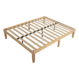 Beds & Bed Frames: Warm Wooden Natural Bed Base Frame  Double