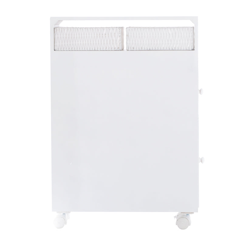 Bathroom Cabinets, Cupboards & Storage: Removable Bathroom Side Cabinet Toilet Caddy with Storage Drawers- White
